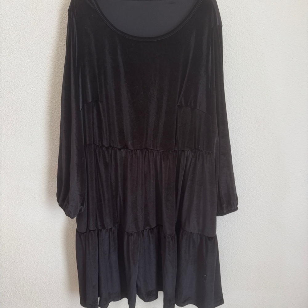 Elegant Black Velvet Dress